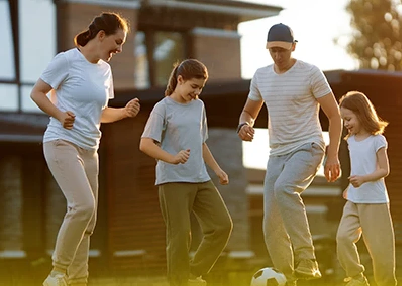 Family jogging